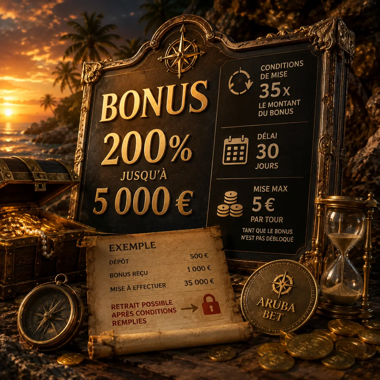 Bonus de bienvenue Aruba bet